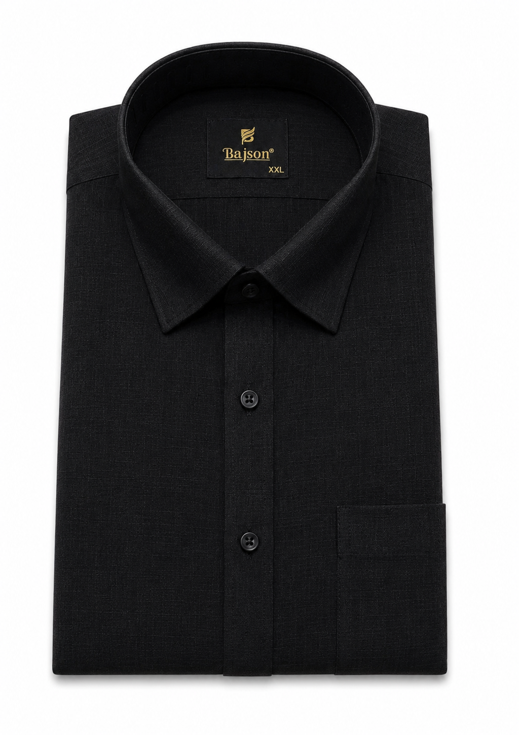 Premium Cotton Linen Shirt –  Black