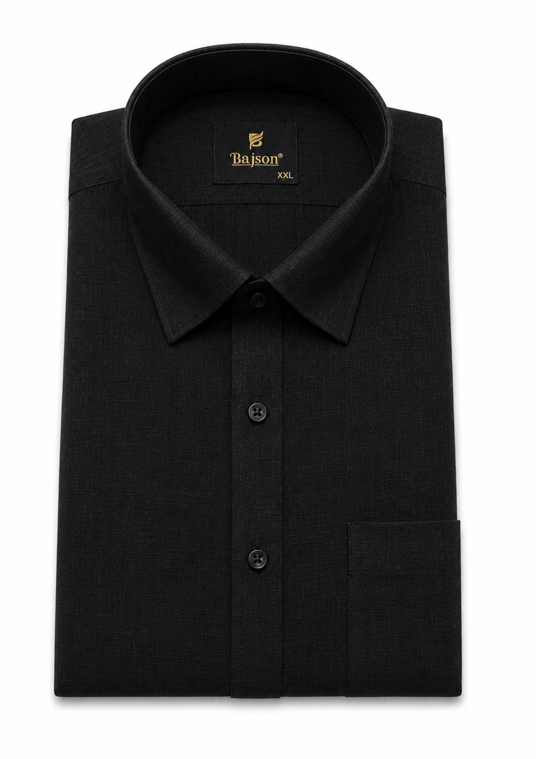 Premium Cotton Linen Shirt –  Black