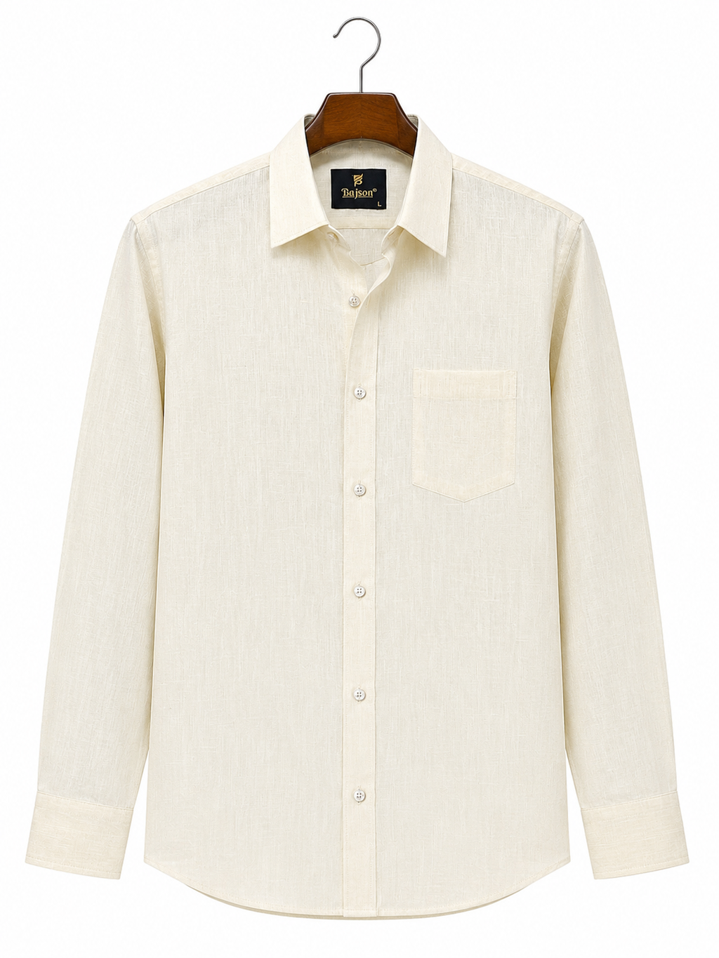 Premium Cotton Linen Shirt – Light Yellow
