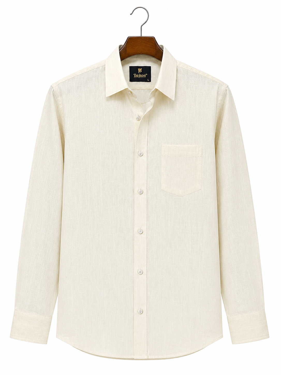 Premium Cotton Linen Shirt – Light Yellow
