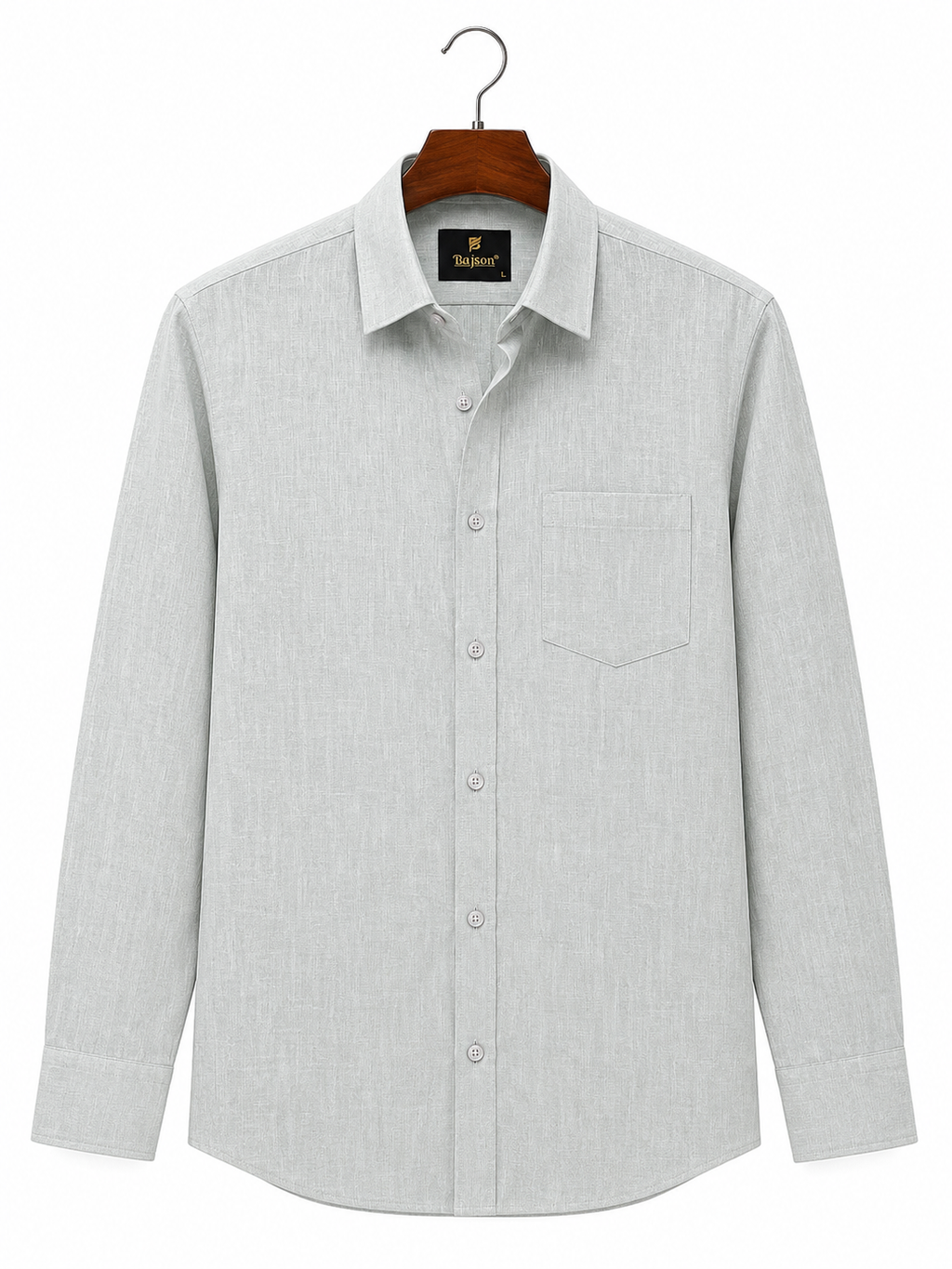 Premium Cotton Linen Shirt – Light Sage Green