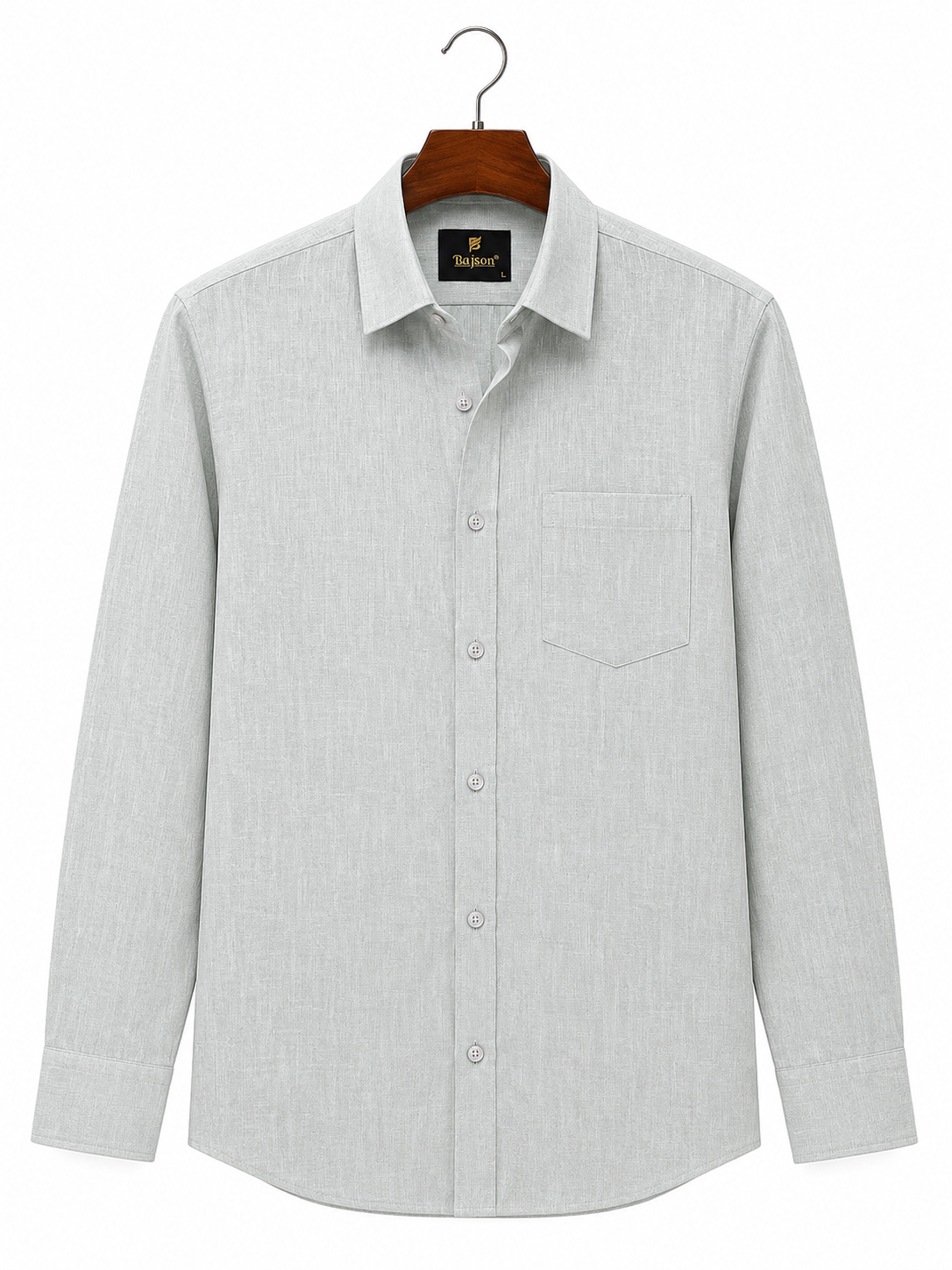 Premium Cotton Linen Shirt – Light Sage Green