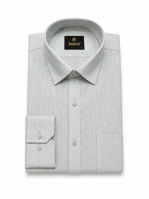 Premium Cotton Linen Shirt – Light Sage Green